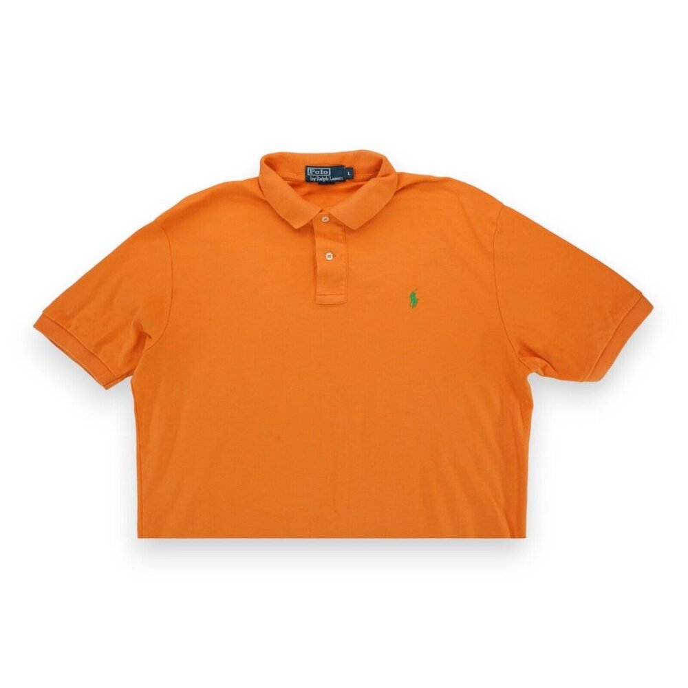 Vintage Polo by Ralph Lauren Interlock Shirt Orange Size Large‎ Men's - Picture 2 of 4
